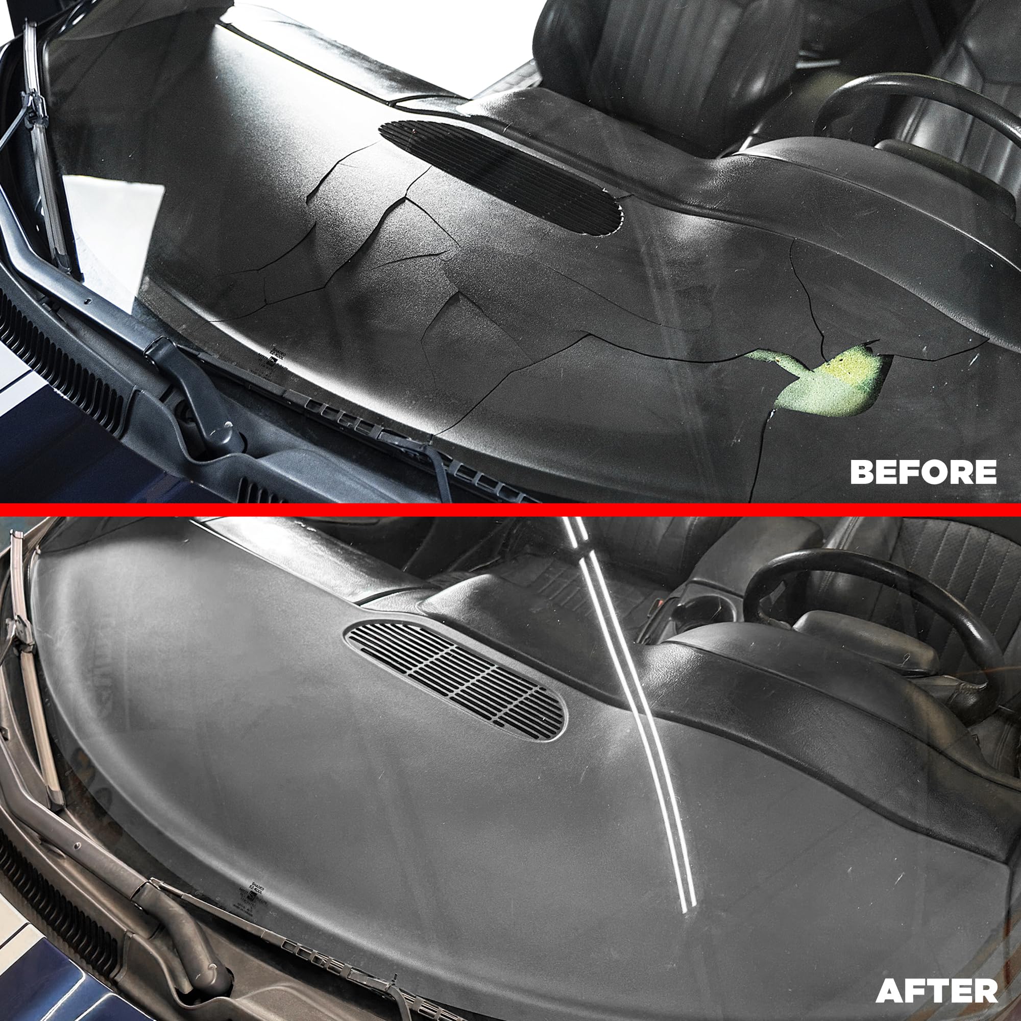 DashSkin Dash Cover Compatible with 2000-2002 Camaro & Firebird in Black - Hard Molded Plastic Dashboard Cap - Image 4