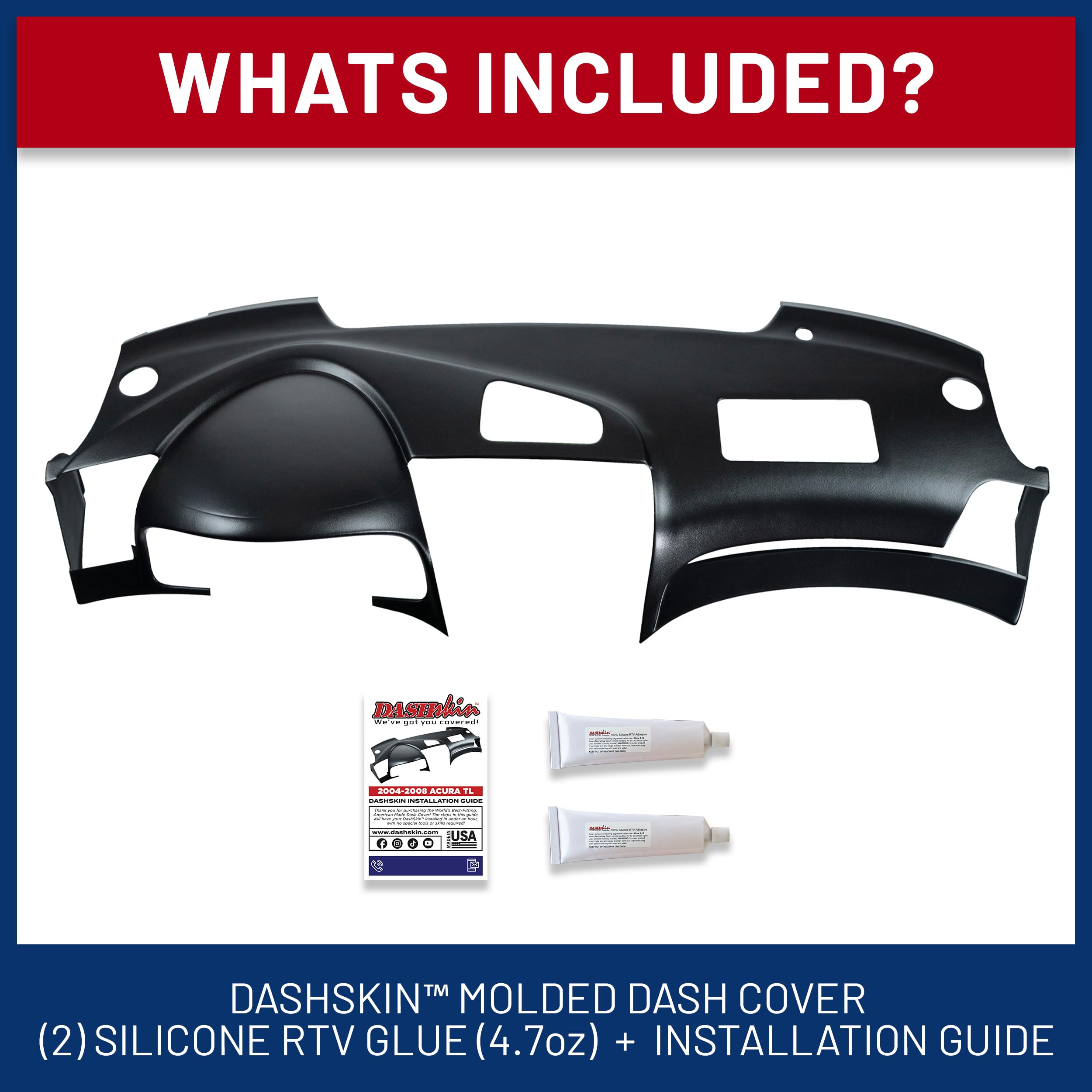 DashSkin Dash Cover Compatible with 2004-2008 TL in Black - Image 4
