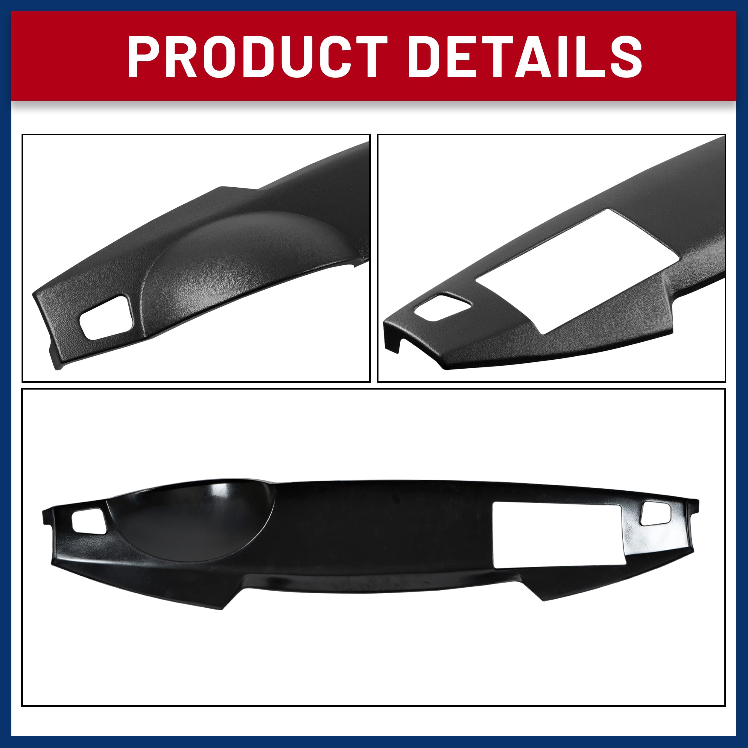 DashSkin Dash Cover Compatible with 2005-2009 Land Rover LR3 & 2006-2009 Range Rover Sport - Easy Cracked Dash Fix - Hard Molded Plastic Door Skin Cover - Image 5